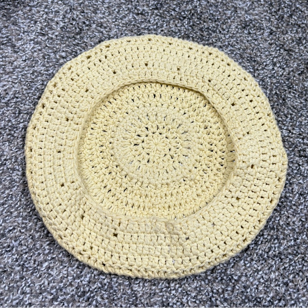 GANNI Cotton Crochet Knit Beret - Picture 4 of 6